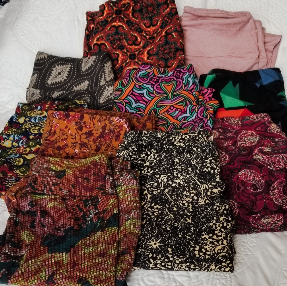 EUC lot of 10 LuLaRoe OS Leggings
